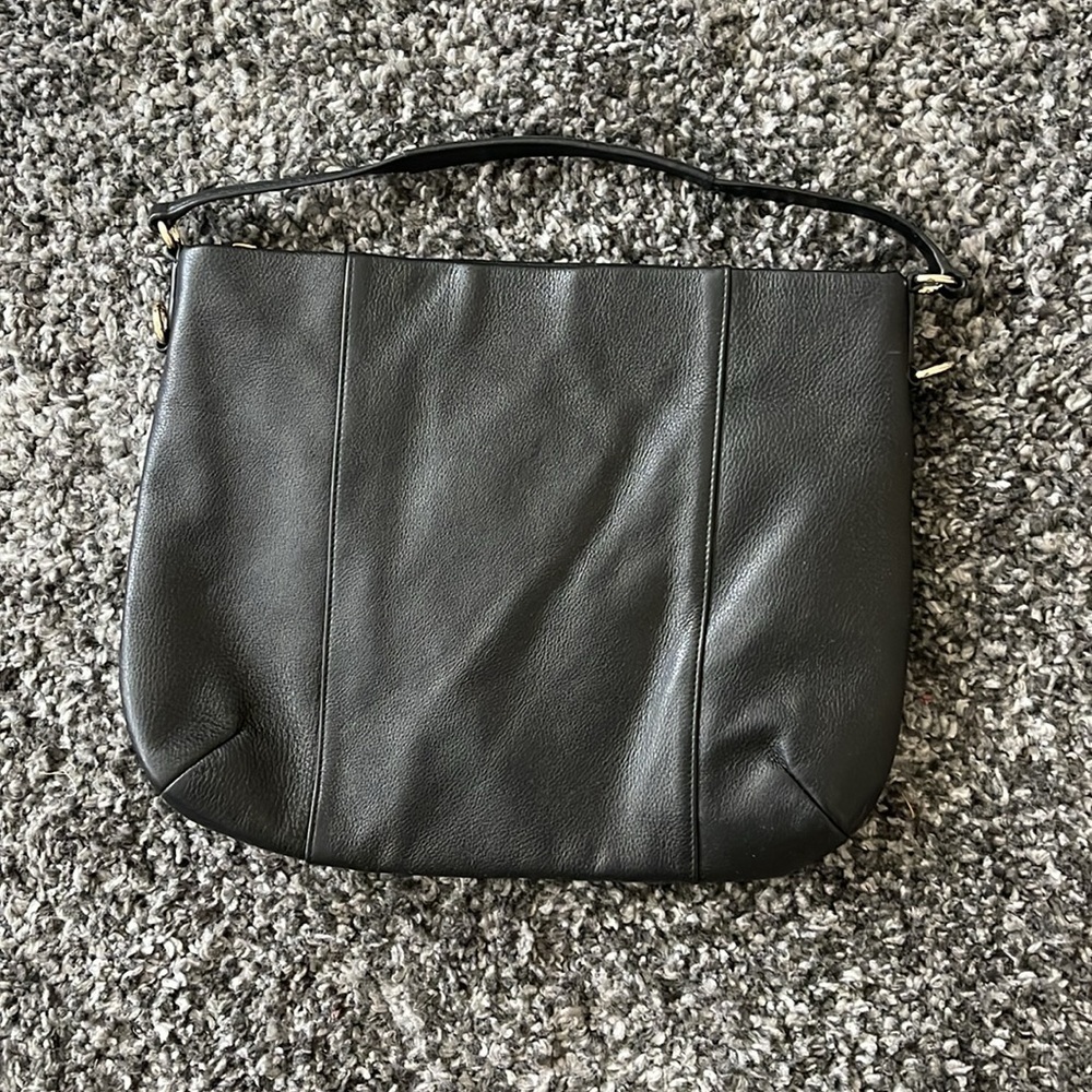 Coach Isabelle East/West Pebble Leather Convertible Shoulder Bag Black Crossbody - Picture 3 of 8